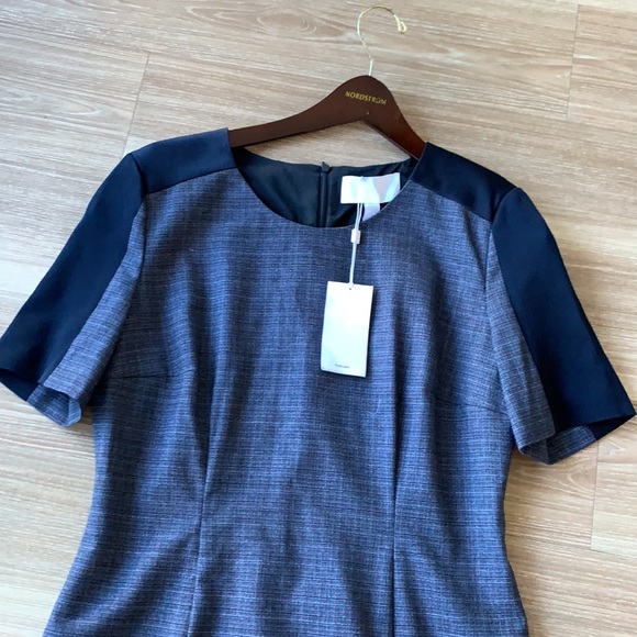 Hugo boss made in Portugal size 8 textured short sleeve crew neck sheath dress - Picture 4 of 17
